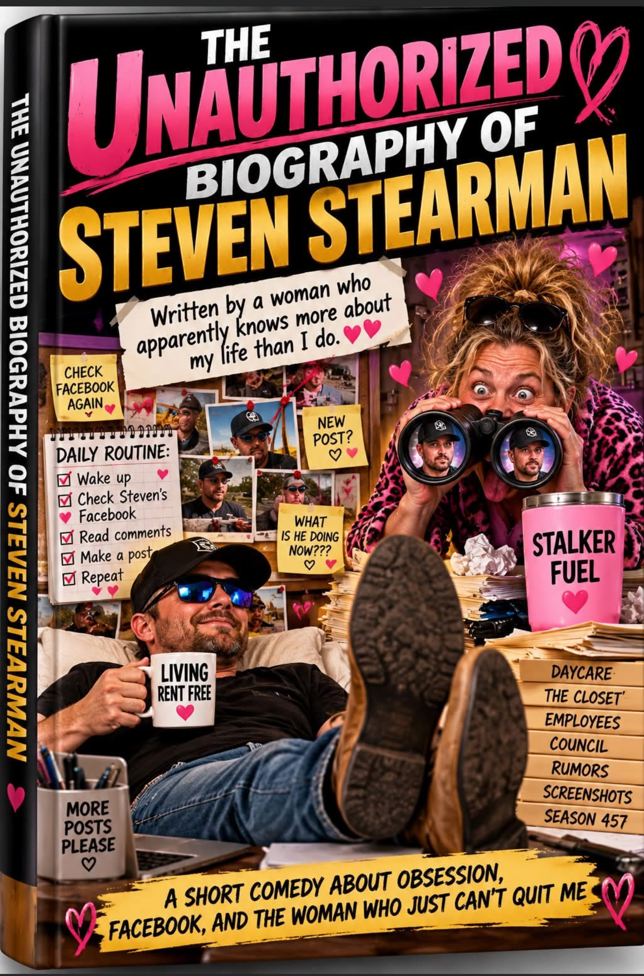 Stearman's AI-made "Unauthorized Biography" post, as a reader sent it to me